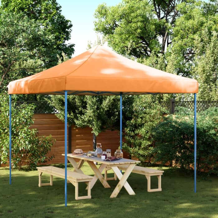 Tente de réception pliable escamotable orange 292x292x315 cm – Image 1