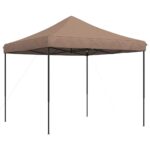 Tente de réception pliable escamotable marron 292x292x315 cm – Image 3