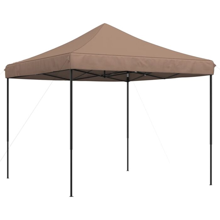 Tente de réception pliable escamotable marron 292x292x315 cm – Image 3