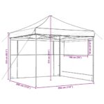 Tente de réception pliable escamotable avec 2 parois latérales – Image 7