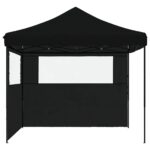 Tente de réception pliable escamotable 2 parois latérales noir – Image 2