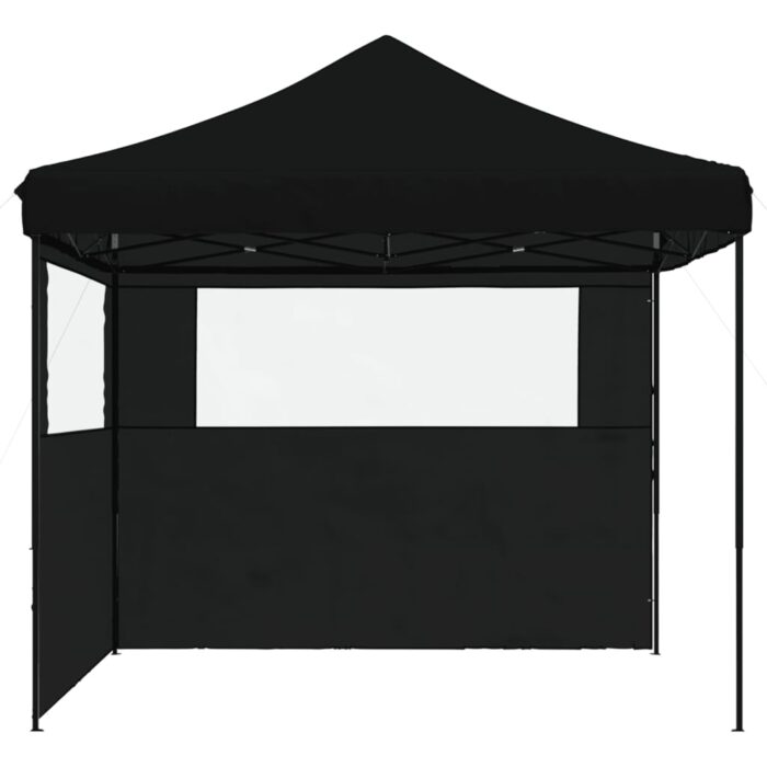 Tente de réception pliable escamotable 2 parois latérales noir – Image 2