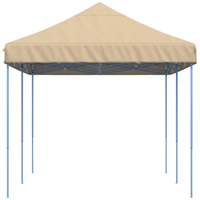 Tente de réception pliable escamotable beige 580x292x315 cm – Image 2