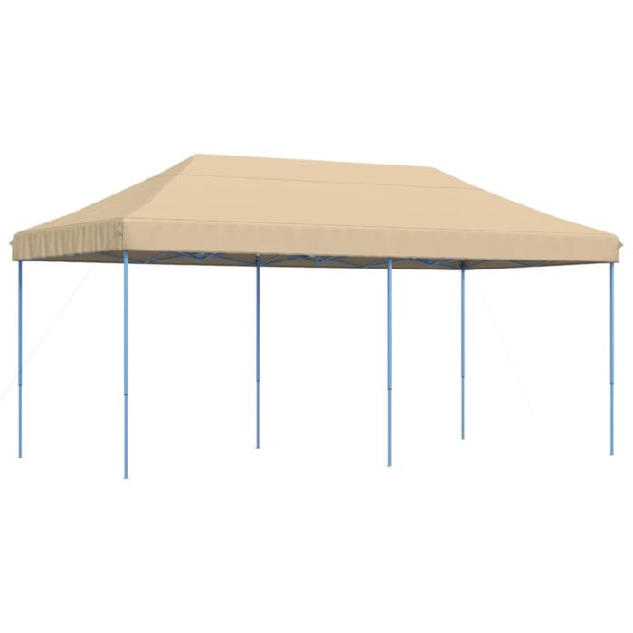 Tente de réception pliable escamotable beige 580x292x315 cm – Image 3