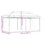 Tente de réception pliable escamotable vert 580x292x315 cm – Image 7