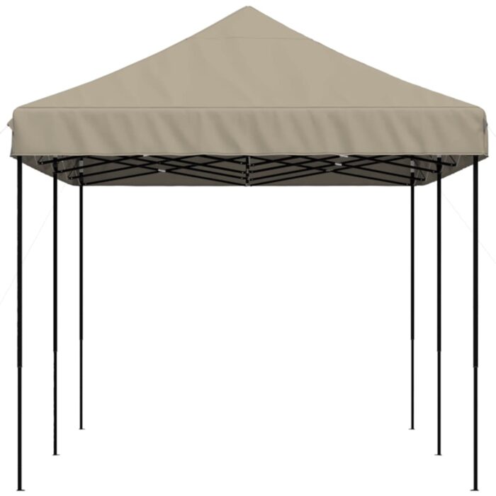 Tente de réception pliable escamotable taupe 580x292x315 cm – Image 2