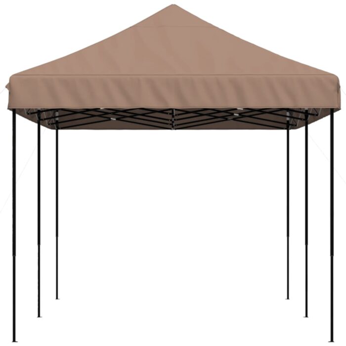 Tente de réception pliable escamotable marron 580x292x315 cm – Image 2