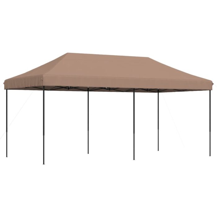 Tente de réception pliable escamotable marron 580x292x315 cm – Image 3