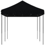 Tente de réception pliable escamotable noir 580x292x315 cm – Image 2