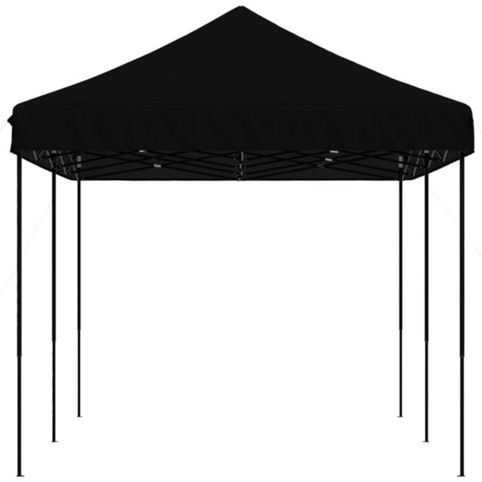 Tente de réception pliable escamotable noir 580x292x315 cm – Image 2