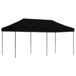 Tente de réception pliable escamotable noir 580x292x315 cm – Image 3