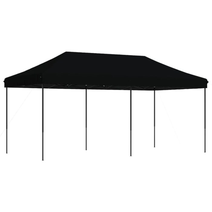 Tente de réception pliable escamotable noir 580x292x315 cm – Image 3