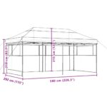 Tente de réception pliable escamotable avec 3 parois latérales – Image 7