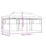 Tente de réception pliable escamotable avec 3 parois latérales – Image 7