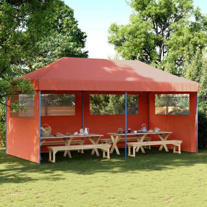 Tente de réception pliable escamotable avec 3 parois latérales – Image 1