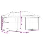 Tente de réception pliable escamotable avec 4 parois latérales – Image 8