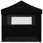 Tente de réception pliable escamotable 4 parois latérales noir – Image 2