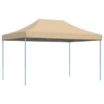 Tente de réception pliable escamotable beige 440x292x315 cm – Image 3