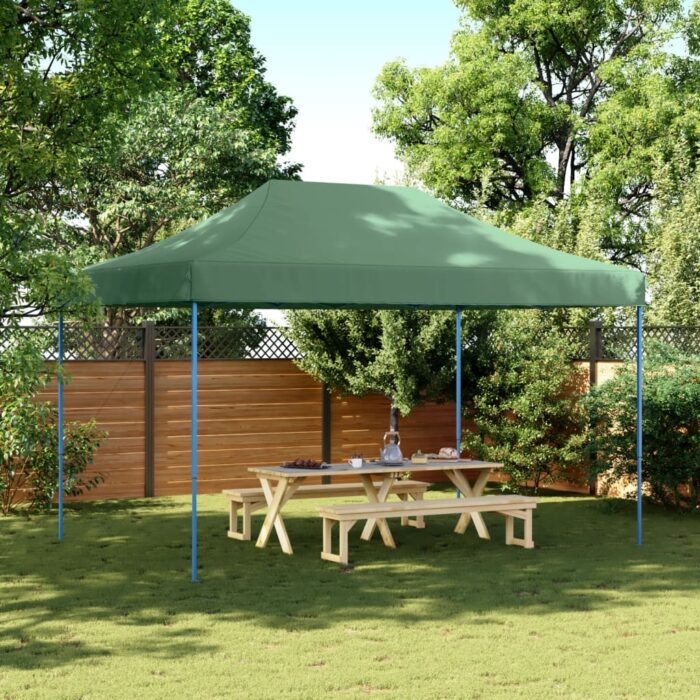 Tente de réception pliable escamotable vert 440x292x315 cm – Image 1