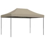 Tente de réception pliable escamotable taupe 440x292x315 cm – Image 3