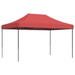 Tente de réception pliable escamotable bordeaux 440x292x315 cm – Image 3