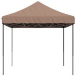 Tente de réception pliable escamotable marron 440x292x315 cm – Image 2