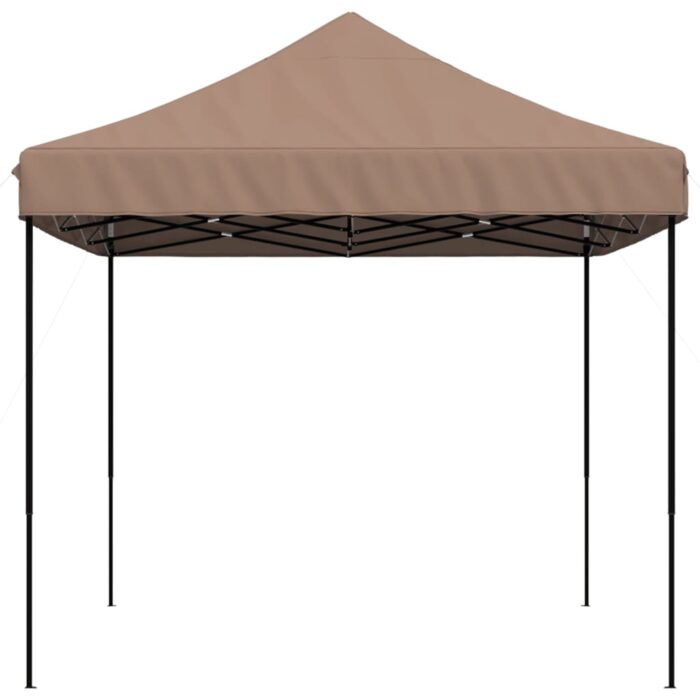 Tente de réception pliable escamotable marron 440x292x315 cm – Image 2