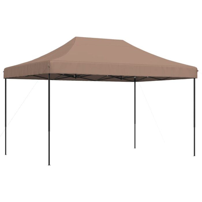 Tente de réception pliable escamotable marron 440x292x315 cm – Image 3