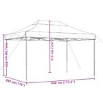 Tente de réception pliable escamotable marron 440x292x315 cm – Image 7