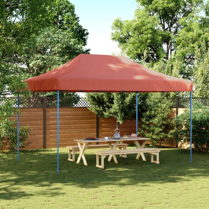 Tente réception pliable escamotable terre cuite 440x292x315 cm – Image 1