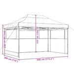 Tente de réception pliable escamotable avec 3 parois latérales – Image 7