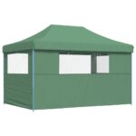 Tente de réception pliable escamotable 3 parois latérales vert – Image 3