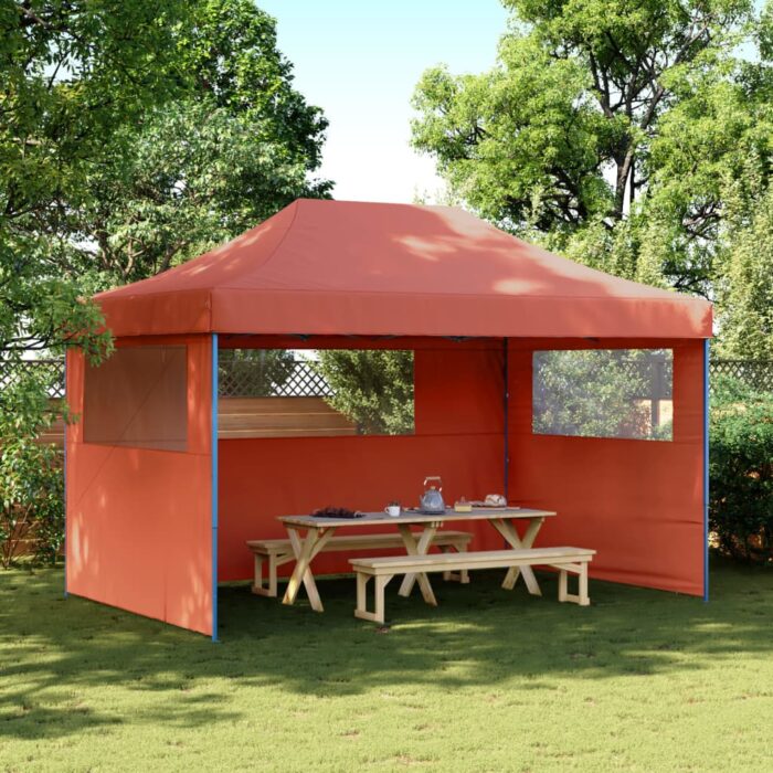 Tente de réception pliable escamotable avec 3 parois latérales – Image 1