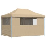 Tente de réception pliable escamotable avec 4 parois latérales – Image 3