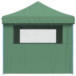 Tente de réception pliable escamotable 4 parois latérales vert – Image 2