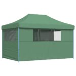Tente de réception pliable escamotable 4 parois latérales vert – Image 3