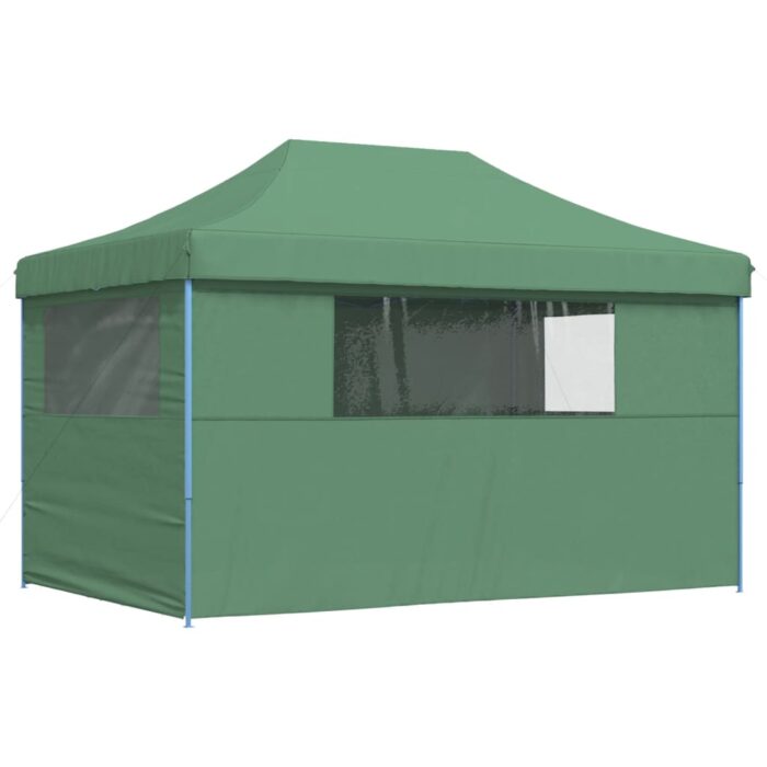 Tente de réception pliable escamotable 4 parois latérales vert – Image 3