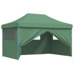 Tente de réception pliable escamotable 4 parois latérales vert – Image 5