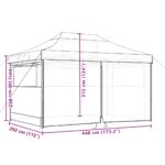 Tente de réception pliable escamotable 4 parois latérales vert – Image 8