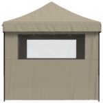Tente de réception pliable escamotable 4 parois latérales taupe – Image 2