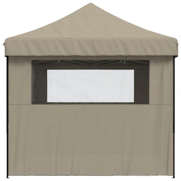 Tente de réception pliable escamotable 4 parois latérales taupe – Image 2