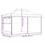 Tente de réception pliable escamotable 4 parois latérales taupe – Image 8