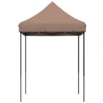 Tente de réception pliable escamotable marron 200x200x306 cm – Image 2