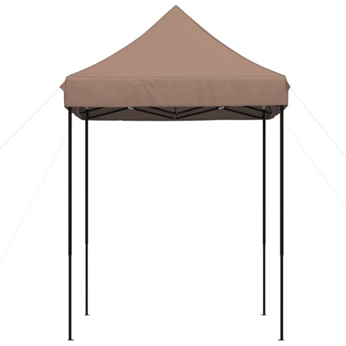 Tente de réception pliable escamotable marron 200x200x306 cm – Image 2