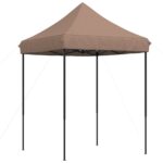 Tente de réception pliable escamotable marron 200x200x306 cm – Image 3