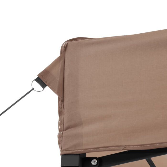 Tente de réception pliable escamotable marron 200x200x306 cm – Image 5
