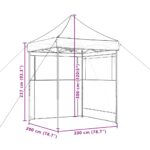 Tente de réception pliable escamotable avec 2 parois latérales – Image 7