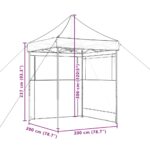 Tente de réception pliable escamotable avec 2 parois latérales – Image 7