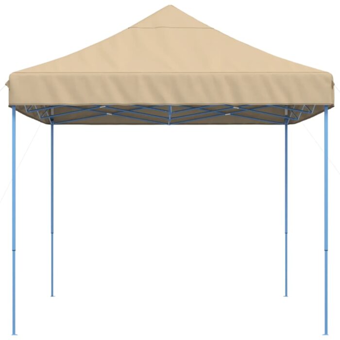 Tente de réception pliable escamotable beige 410x279x315 cm – Image 2