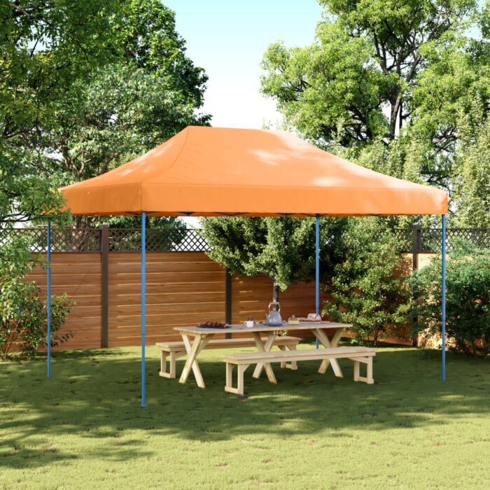 Tente de réception pliable escamotable orange 410x279x315 cm – Image 1